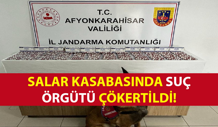 Salar kasabasında suç örgütü çökertildi!