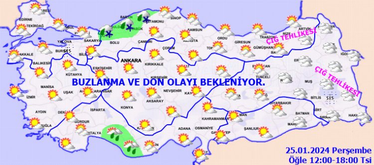 Meteoroloji'den don ve buzlanma uyarısı