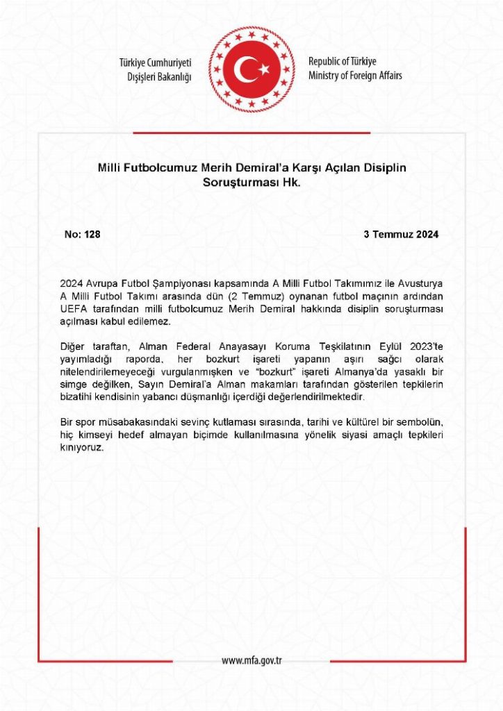 Almanya'nın Büyükelçisi Dışişleri'ne çağrıldı