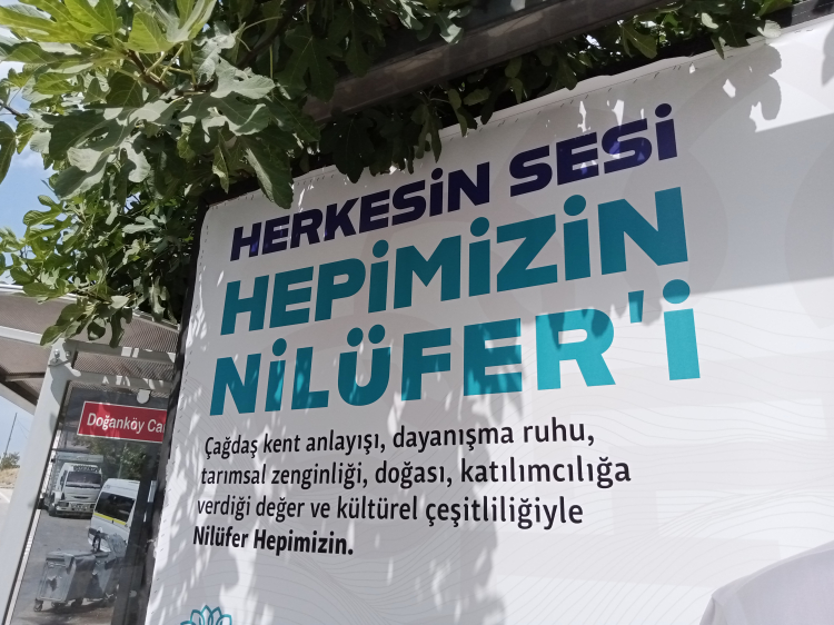 Nilüfer'in yeni sloganı billboardlarda yerini aldı