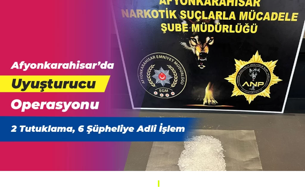 Afyonkarahisar’da Uyuşturucu Operasyonu 2 Kişi Tutuklandı