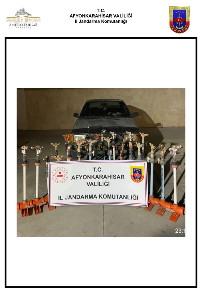 Beyyazı’da tarladan su boruları ve fiskiyeyi çalan şahıs yakalandı