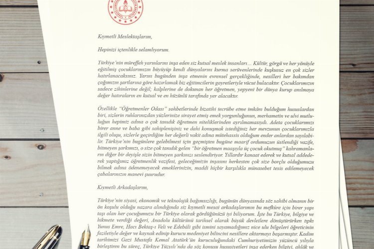 Bakan Tekin’den öğretmenlere mektup – İGF HABER