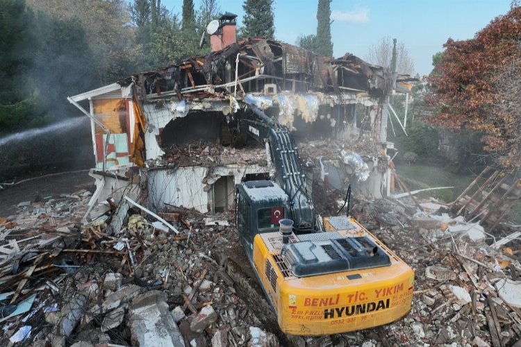 Bursa’da ‘Başkanlık Konutu’nda yıkım tamamlandı