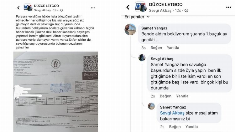 Düzce'de 'yılların kuyumcusu ürünleri teslim etmiyor' iddiası