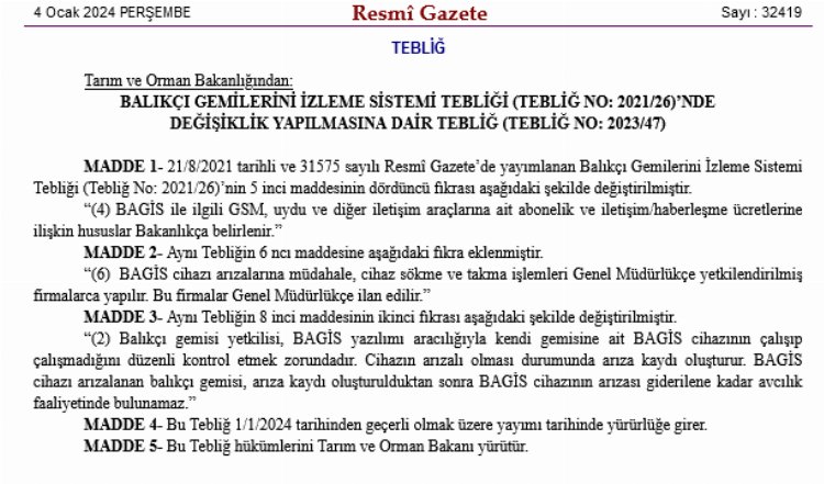 Balıkçı gemilerine ayar!