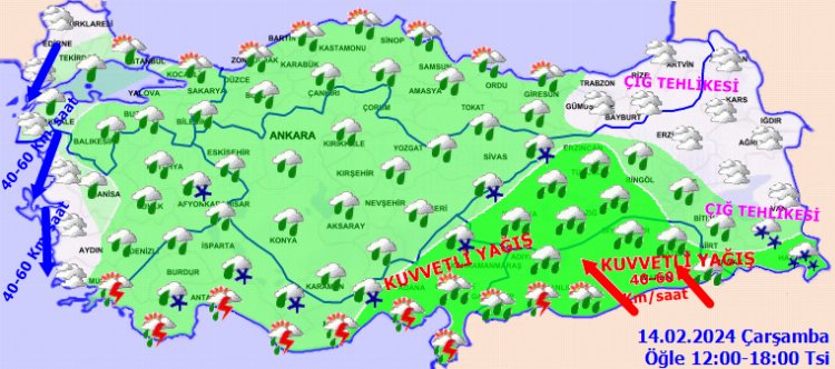 Sel, fırtına ve kuvvetli yağış uyarısı