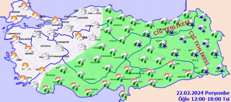 Doğu'ya kar, iç bölgelere yağmur uyarısı