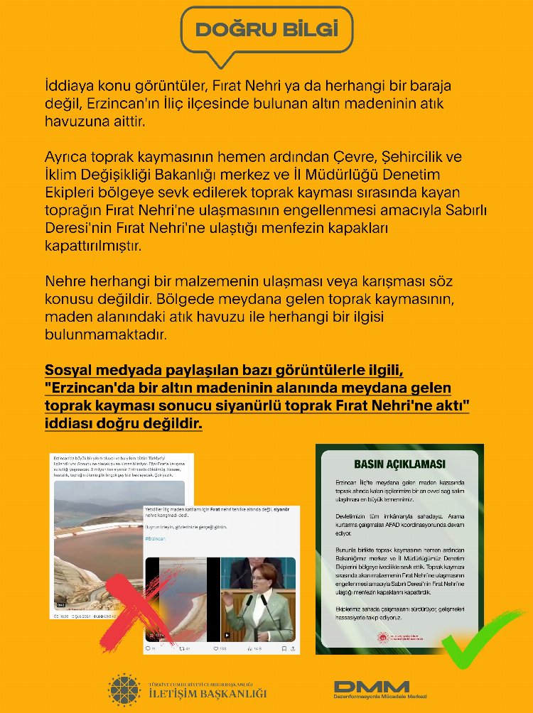 Siyanürlü toprak Fırat Nehri'ne mi aktı? Yanıt İletişim'den geldi…