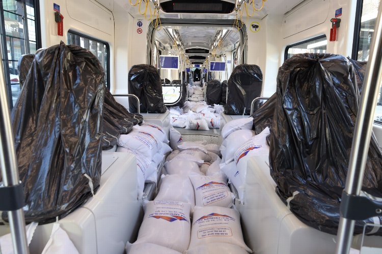 Kocaeli Şehir Hastanesi tramvayında test sürüşü