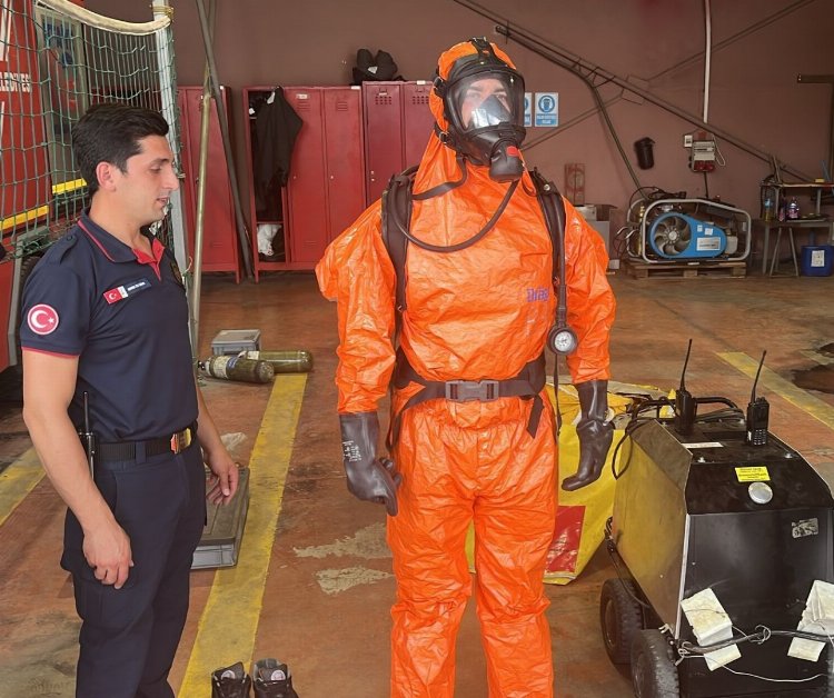 Kocaeli İtfaiyesi hizmet içi eğitimde