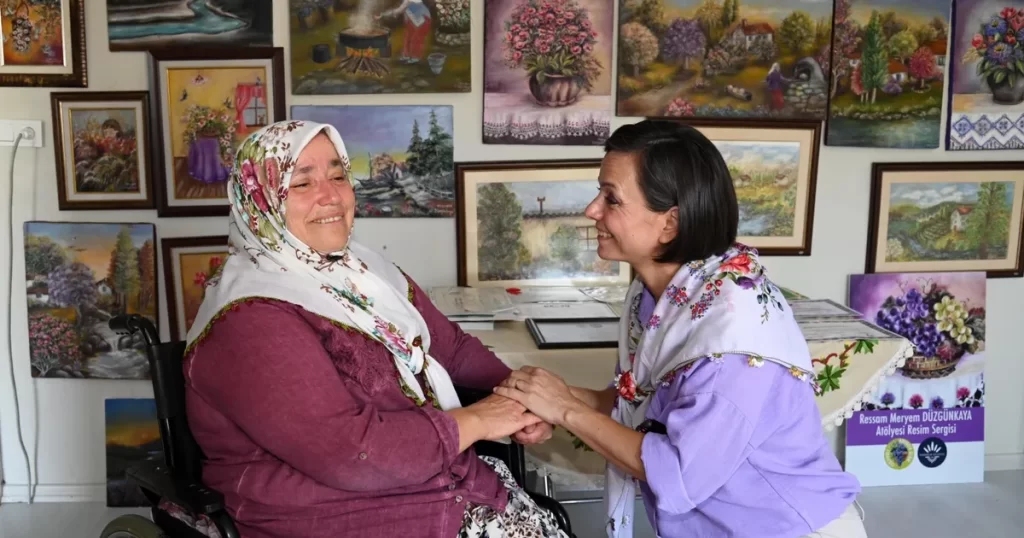 İzmir Karabağlar’da ‘Şalvarlı Ressam’a ziyaret