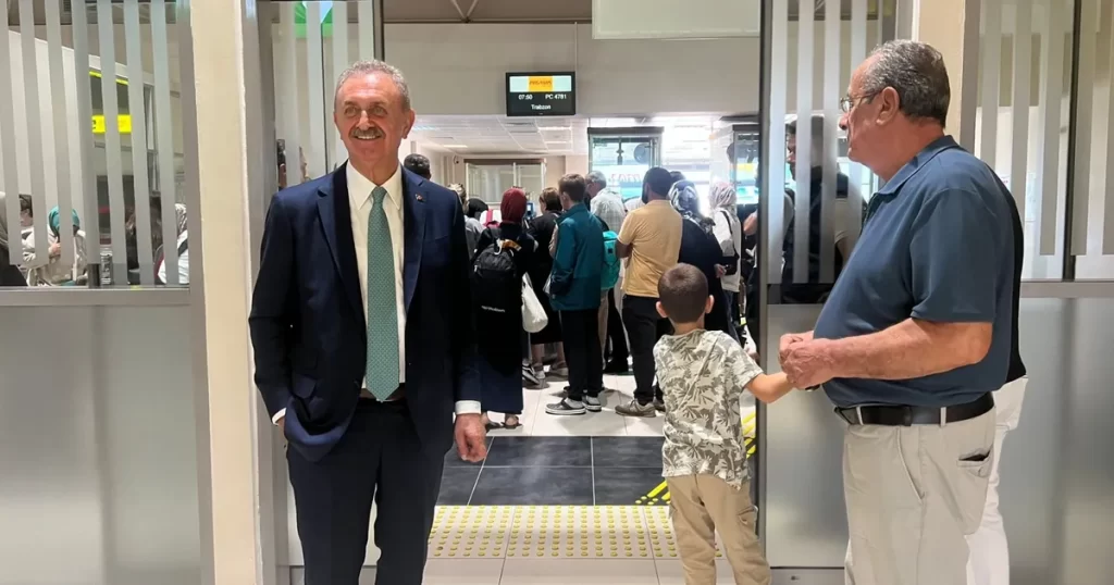 3 yıl sonra yapılan ilk uçuşa Nail Çiler ziyareti