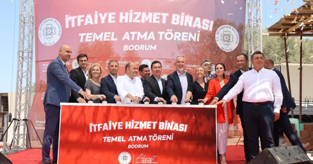 Bodrum’da itfaiye hizmet binasının temeli atıldı