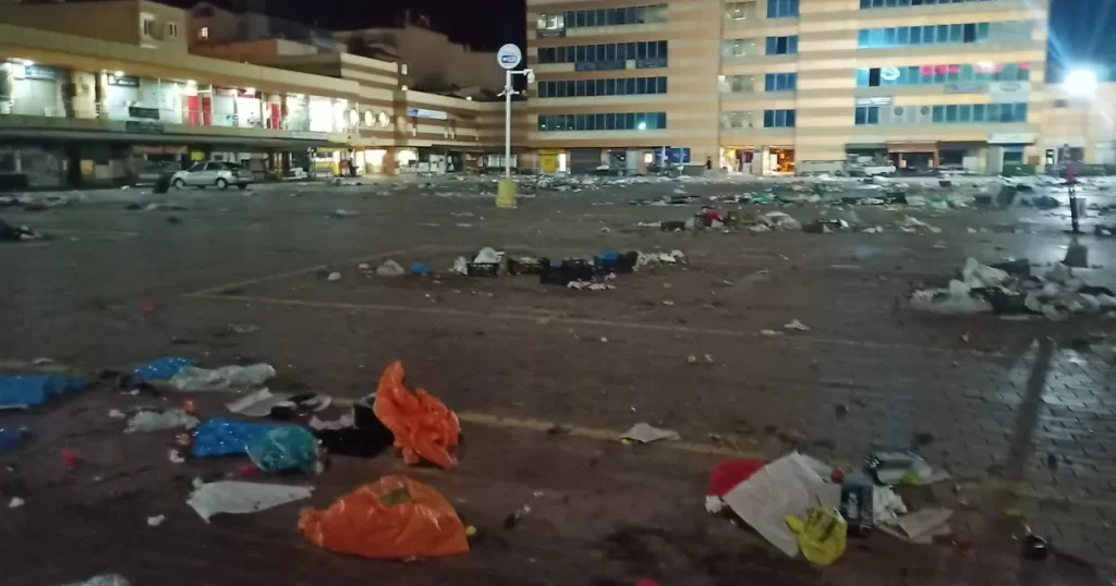 Cumartesi pazarının ardından ortaya çıkan görüntü tepkilere neden oluyor