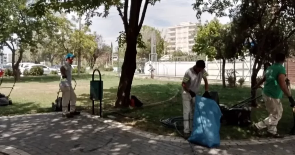 Nilüfer Belediyesi parklarda çevre düzenlemelerine devam ediyor