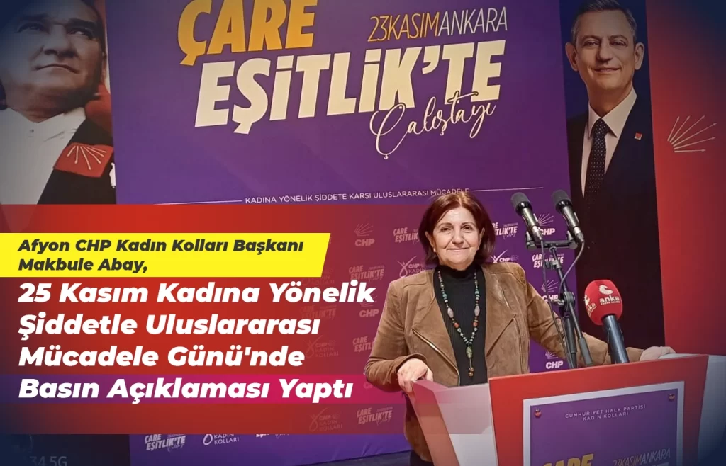 Afyon CHP Kadın Kolları: Kadına Şiddete Karşı Mücadele