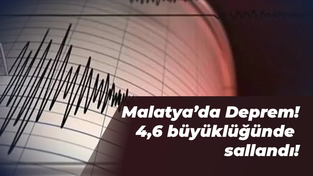 Malatya 4.6 Büyüklüğünde Sallandı